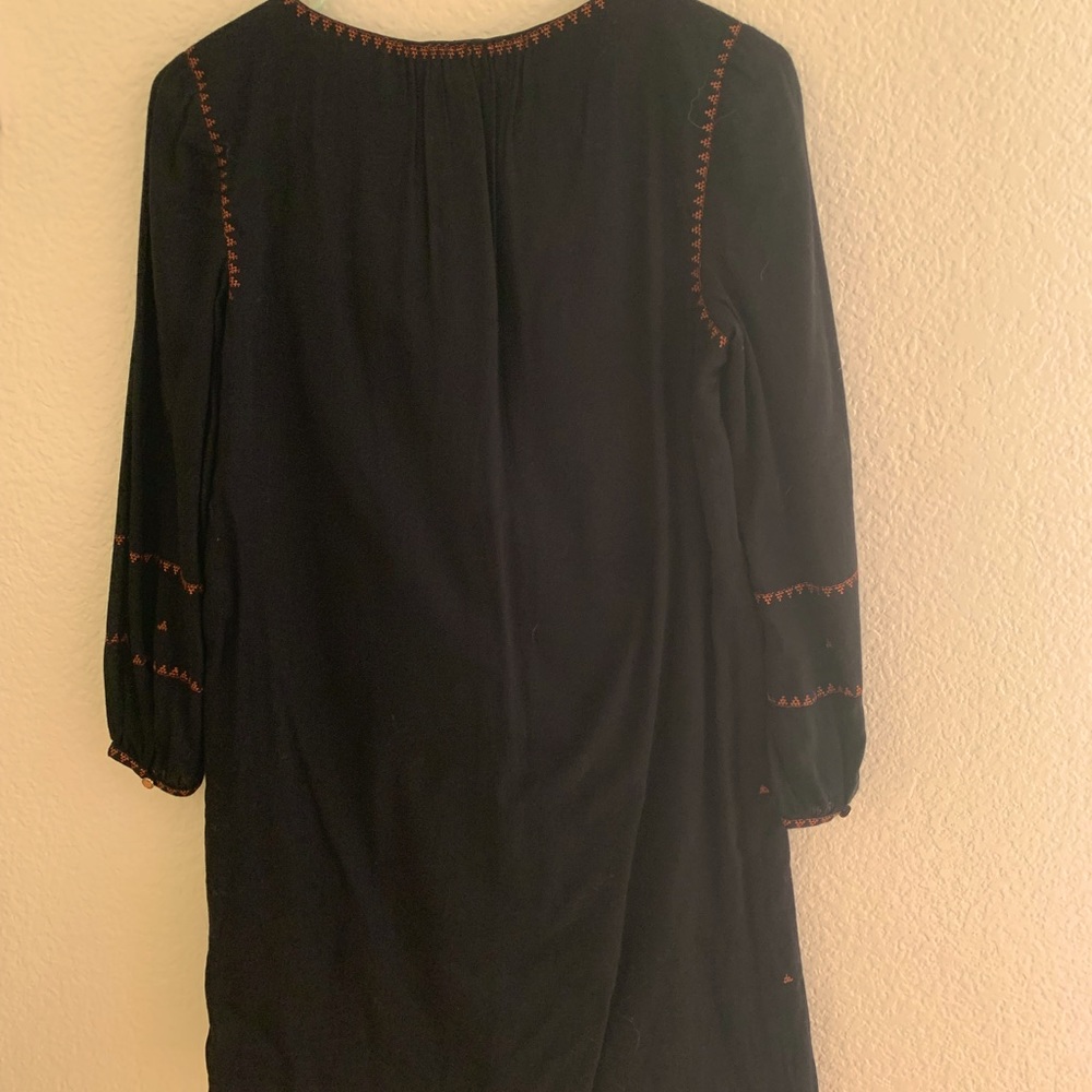 Madewell black 3/4 sleeve tunic dress